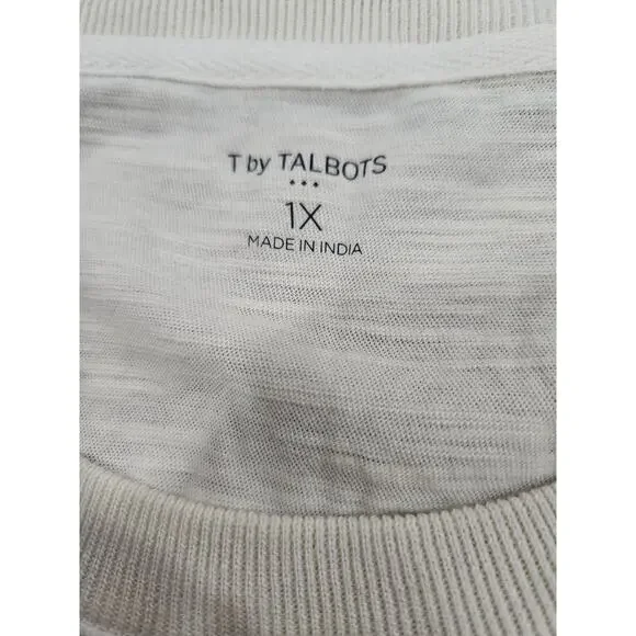 T by Talbots Stripe Tee 1X Dopamine Coastal Spring Teacher Capsule Plus Size - Picture 2 of 6